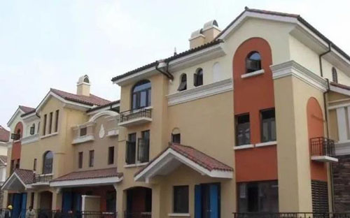 在農(nóng)村小別墅用真石漆裝修外墻，效果圖美絕了